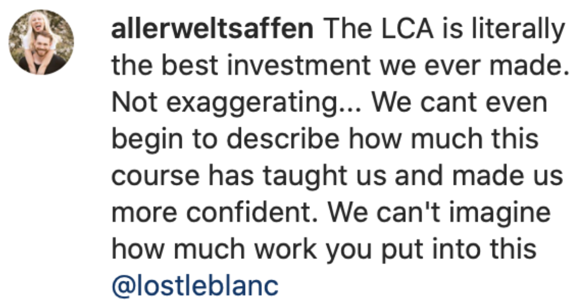 LCA community testimonial