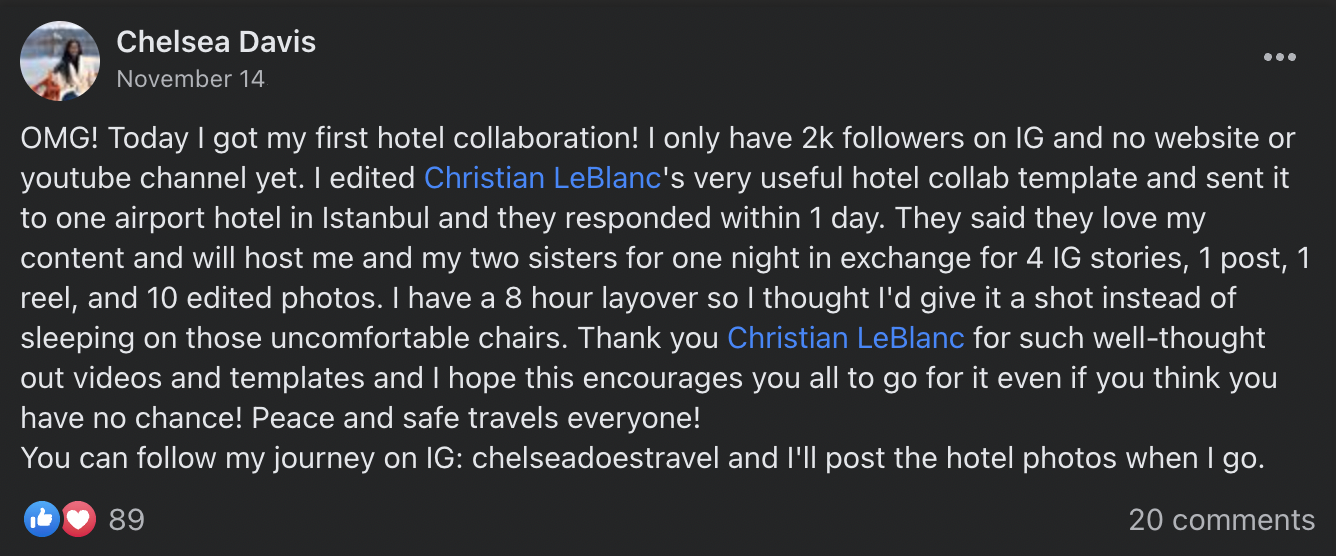 LCA community testimonial