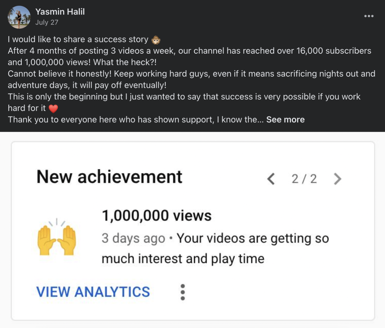 LCA community testimonial