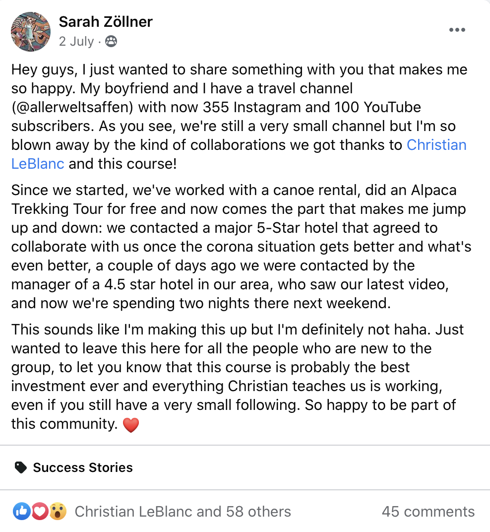 LCA community testimonial