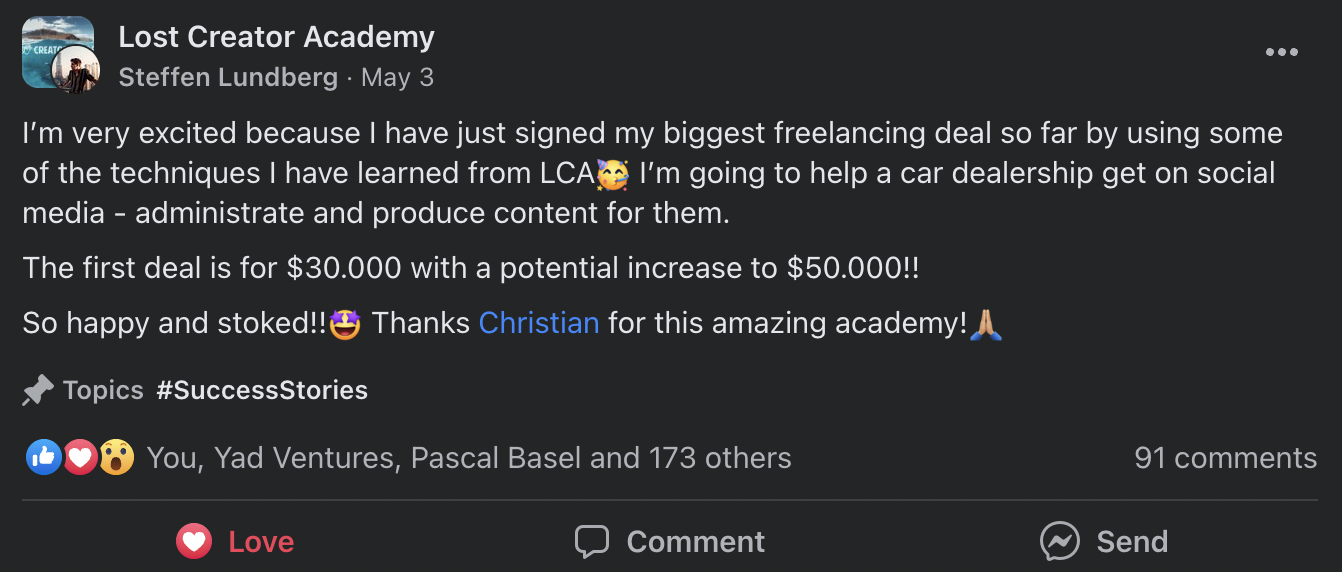 LCA community testimonial