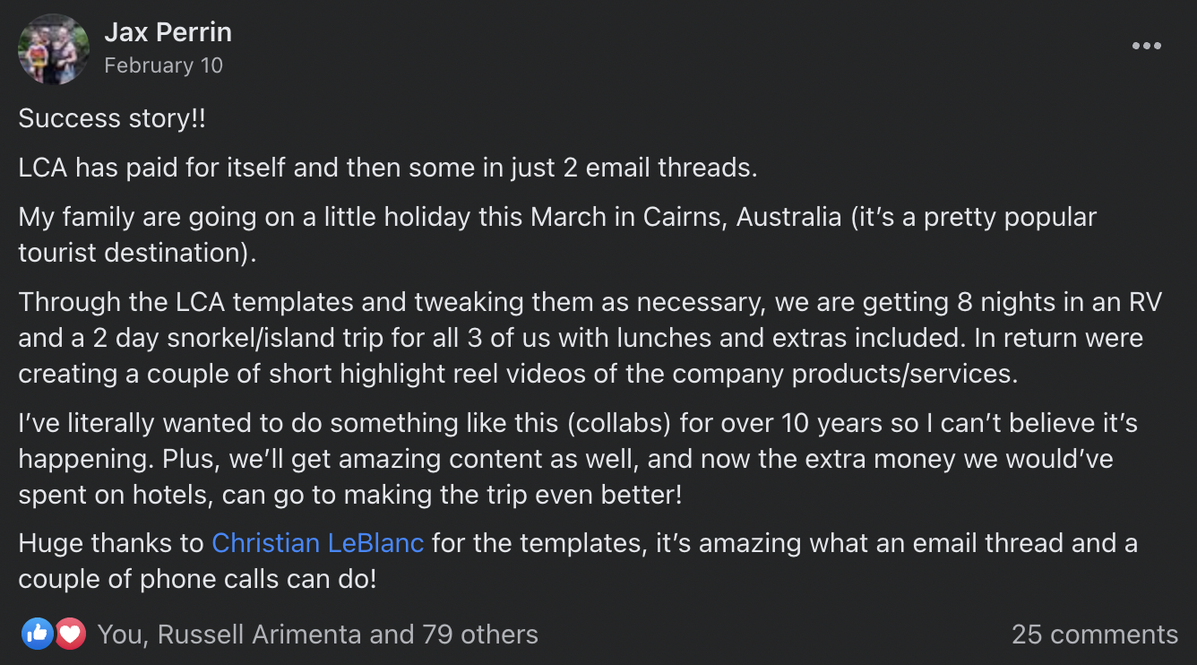LCA community testimonial