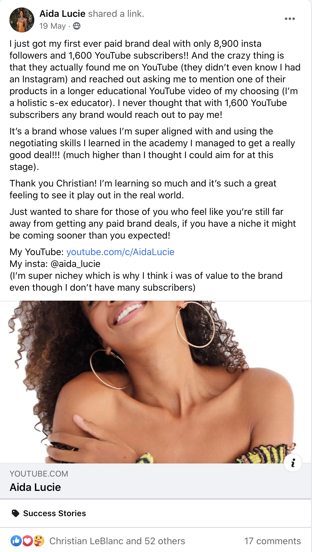 LCA community testimonial